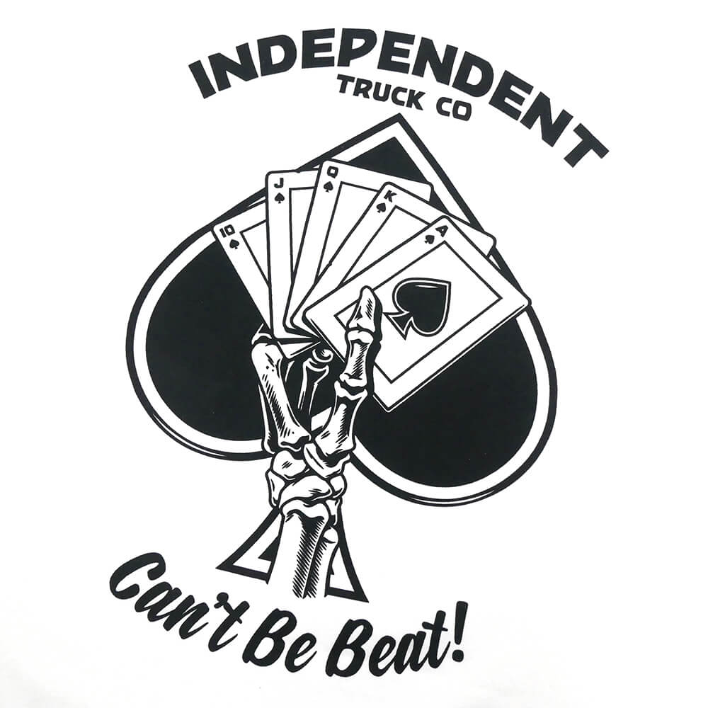  INDEPENDENT T-SHIRT インディペンデント Tシャツ ROYAL FLUSH WHITE スケートボード スケボー 3