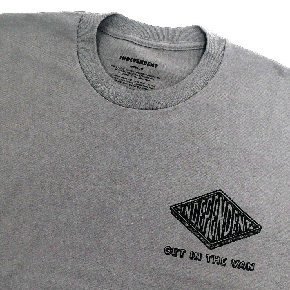  INDEPENDENT T-SHIRT インディペンデント Tシャツ ANYTIME ANYPLACE ANYWHER CHARCOAL スケートボード スケボー 2