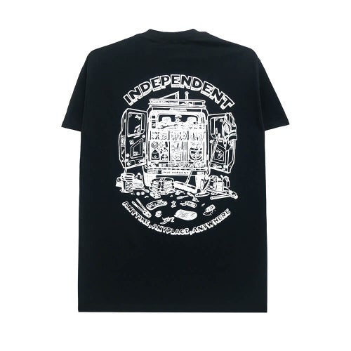 INDEPENDENT T-SHIRT インディペンデント Tシャツ ANYTIME ANYPLACE ANYWHER BLACK スケートボード スケボー 