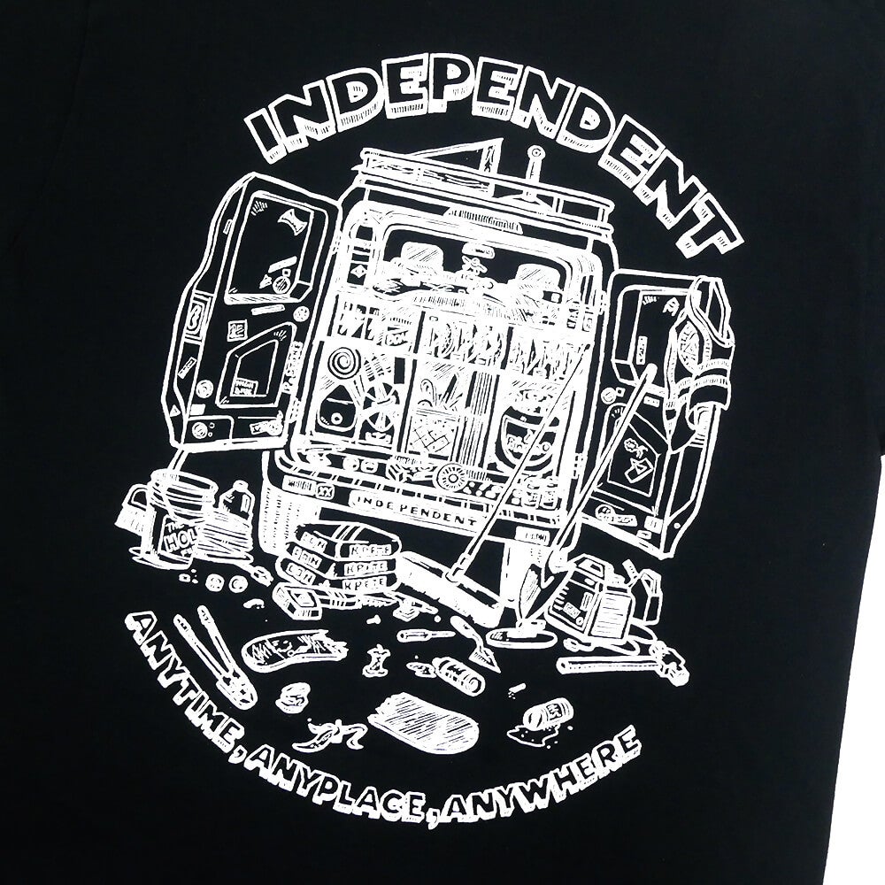INDEPENDENT T-SHIRT インディペンデント Tシャツ ANYTIME ANYPLACE ANYWHER BLACK スケートボード スケボー 3