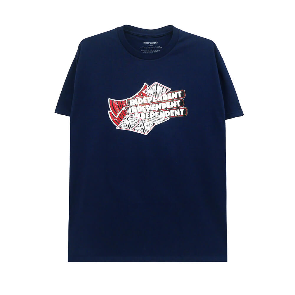  INDEPENDENT T-SHIRT インディペンデント Tシャツ STICKER PILE NAVY スケートボード スケボー 