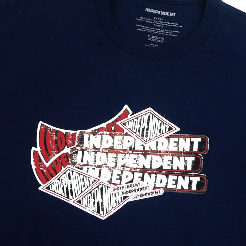  INDEPENDENT T-SHIRT インディペンデント Tシャツ STICKER PILE NAVY スケートボード スケボー 1