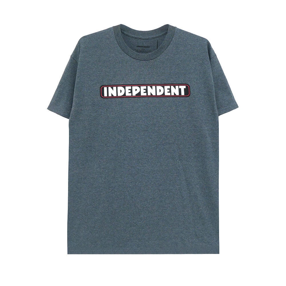  INDEPENDENT T-SHIRT インディペンデント Tシャツ BAR LOGO DARK HEATHER スケートボード スケボー 