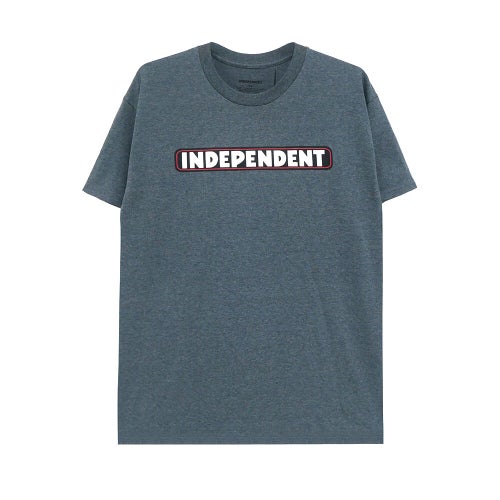  INDEPENDENT T-SHIRT インディペンデント Tシャツ BAR LOGO DARK HEATHER スケートボード スケボー 