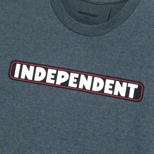  INDEPENDENT T-SHIRT インディペンデント Tシャツ BAR LOGO DARK HEATHER スケートボード スケボー 1