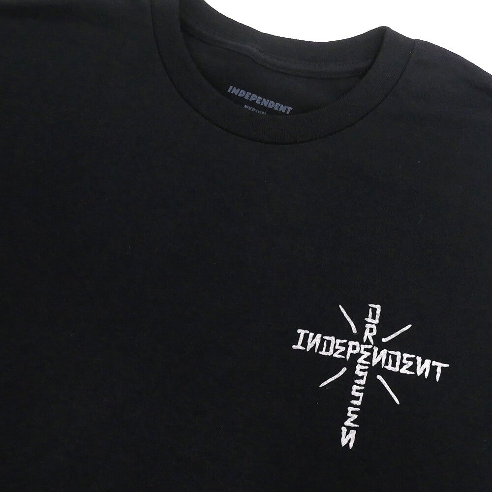 INDEPENDENT T-SHIRT インディペンデント Tシャツ DRESSEN SKULL ROSE BLACK スケートボード スケボー 2