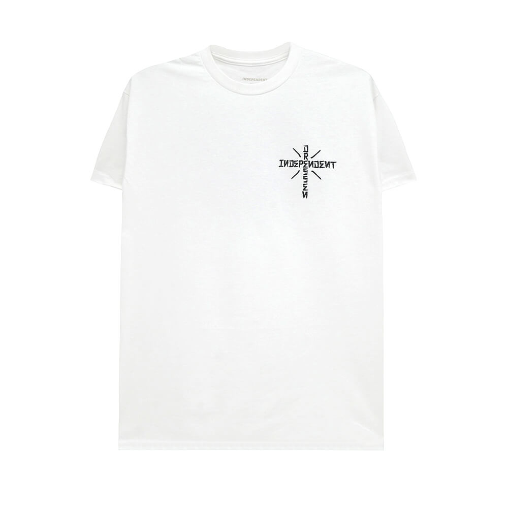  INDEPENDENT T-SHIRT インディペンデント Tシャツ DRESSEN SKULL ROSE WHITE スケートボード スケボー 1