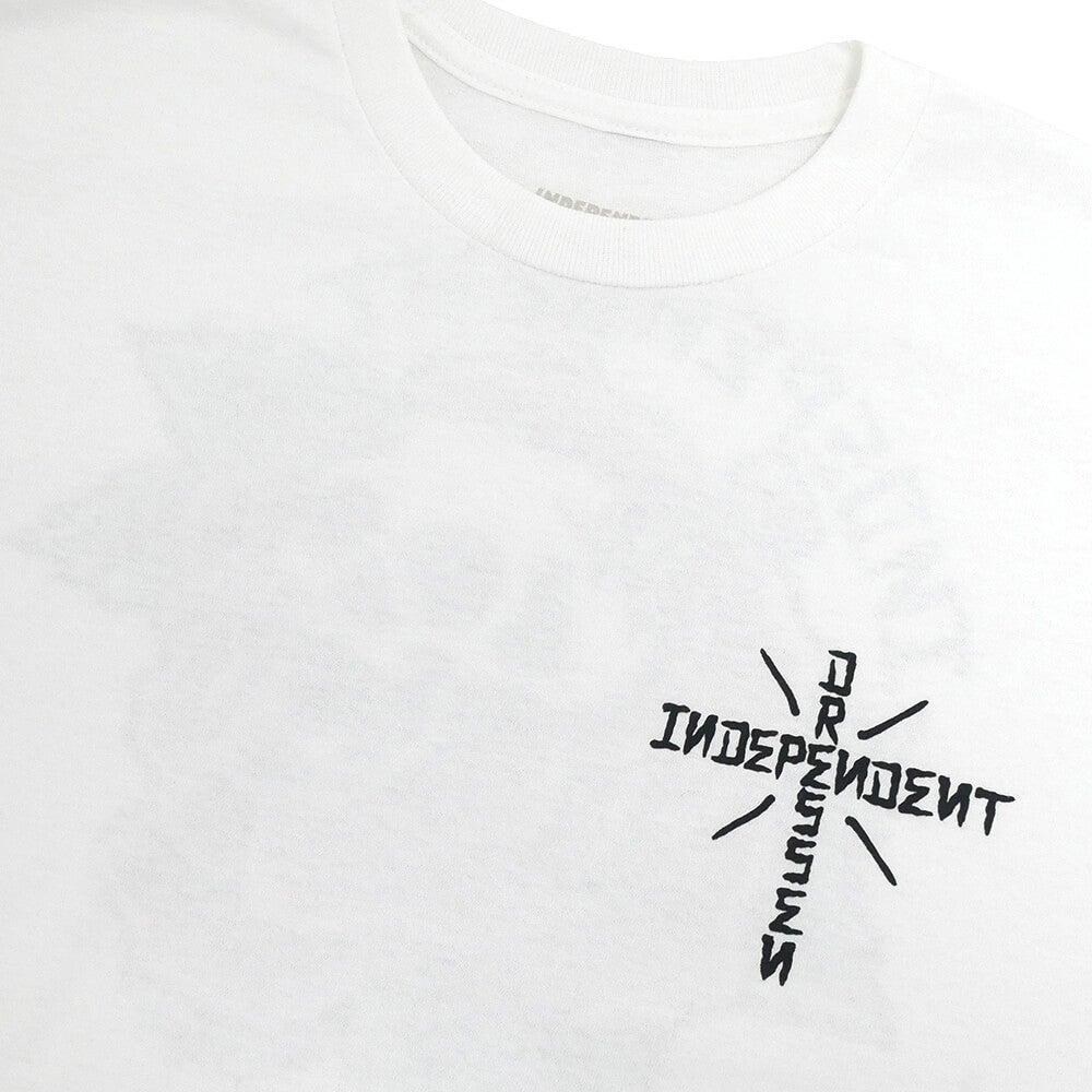  INDEPENDENT T-SHIRT インディペンデント Tシャツ DRESSEN SKULL ROSE WHITE スケートボード スケボー 2