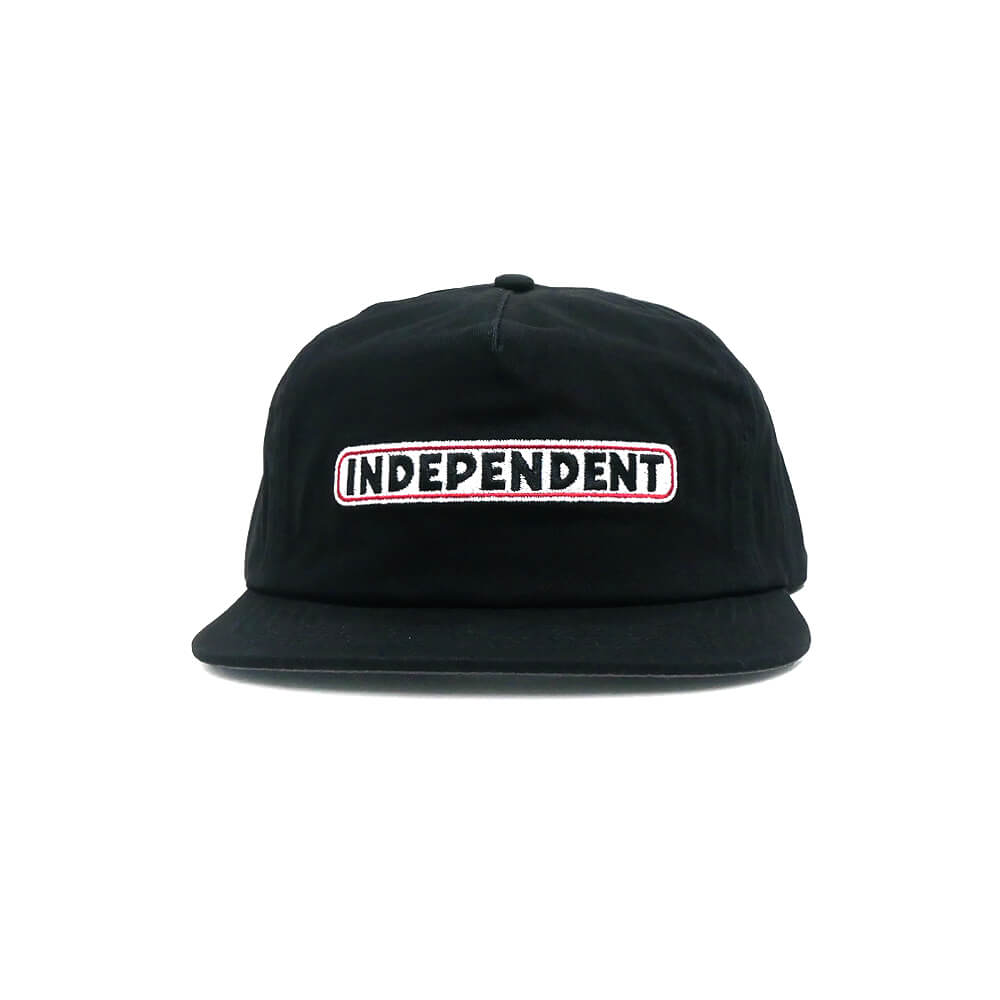 INDEPENDENT CAP インディペンデント キャップ BAR LOGO SNAPBACK BLACK スケートボード スケボー 1