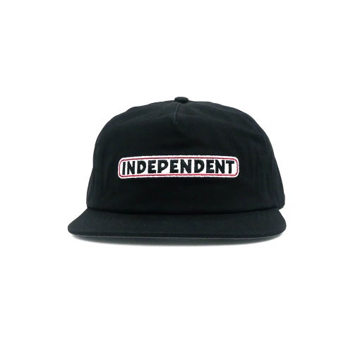 INDEPENDENT CAP インディペンデント キャップ BAR LOGO SNAPBACK BLACK スケートボード スケボー 1