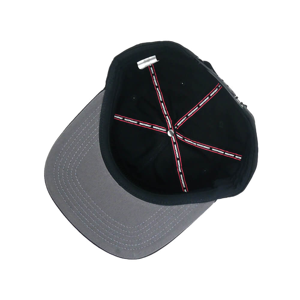 INDEPENDENT CAP インディペンデント キャップ BAR LOGO SNAPBACK BLACK スケートボード スケボー 3