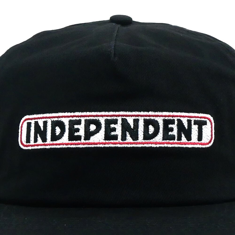INDEPENDENT CAP インディペンデント キャップ BAR LOGO SNAPBACK BLACK スケートボード スケボー 4