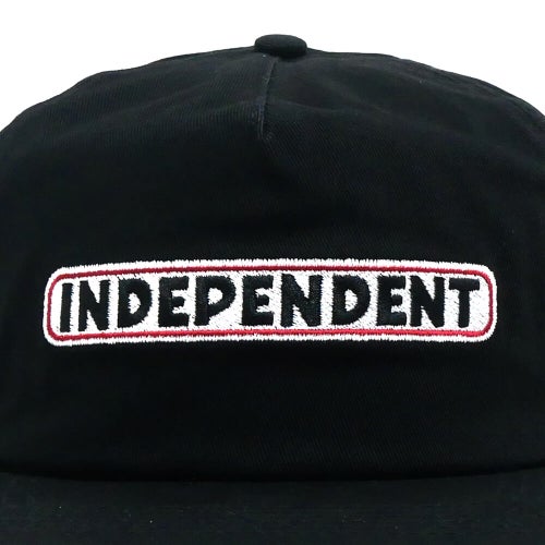 INDEPENDENT CAP インディペンデント キャップ BAR LOGO SNAPBACK BLACK スケートボード スケボー 4