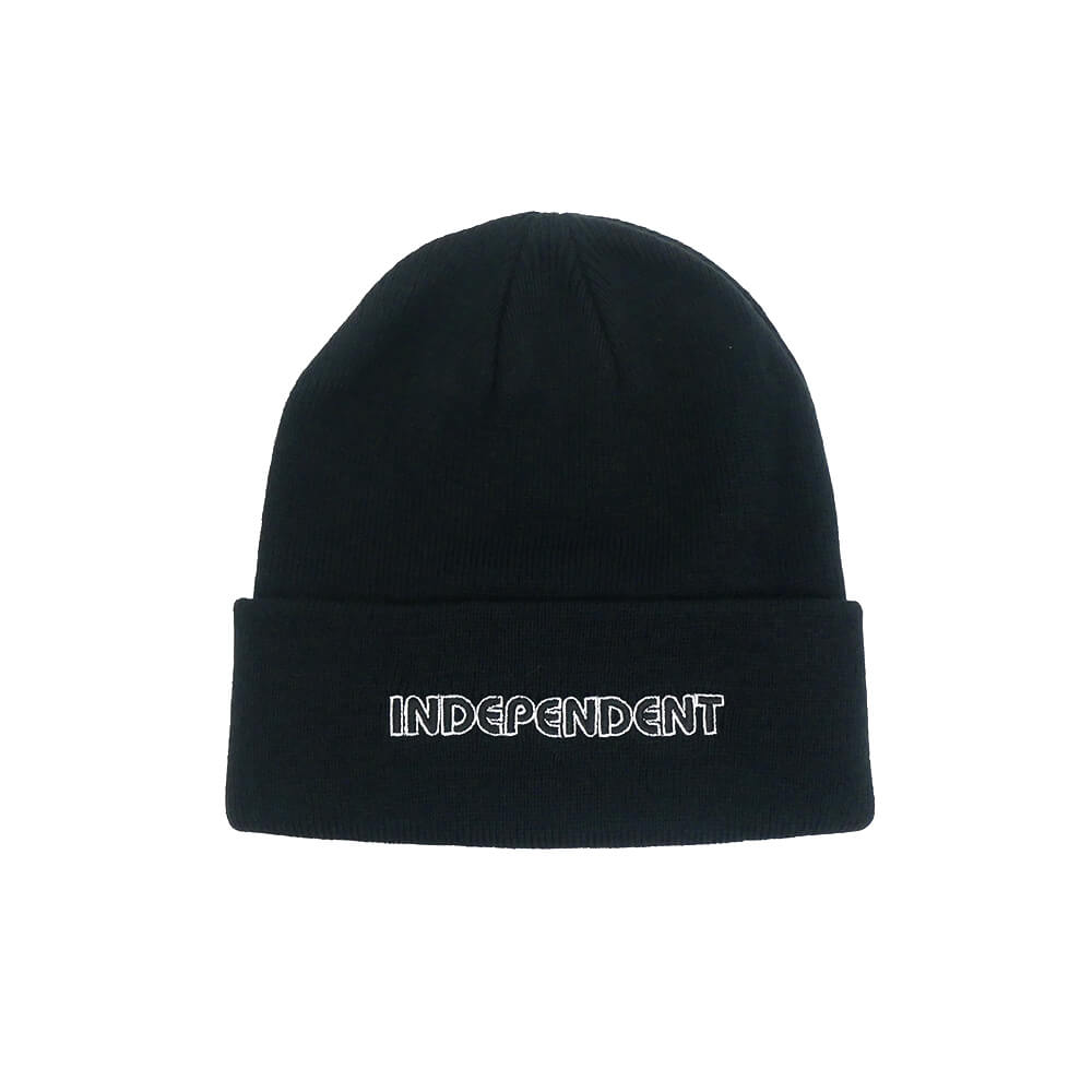  INDEPENDENT KNITCAP インディペンデント ニットキャップ GROUND WORK BEANIE BLACK スケートボード スケボー 
