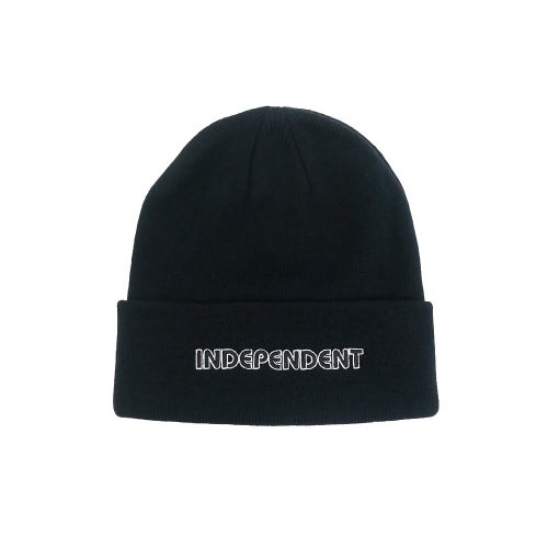  INDEPENDENT KNITCAP インディペンデント ニットキャップ GROUND WORK BEANIE BLACK スケートボード スケボー 