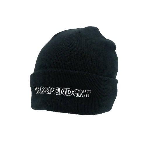  INDEPENDENT KNITCAP インディペンデント ニットキャップ GROUND WORK BEANIE BLACK スケートボード スケボー 1