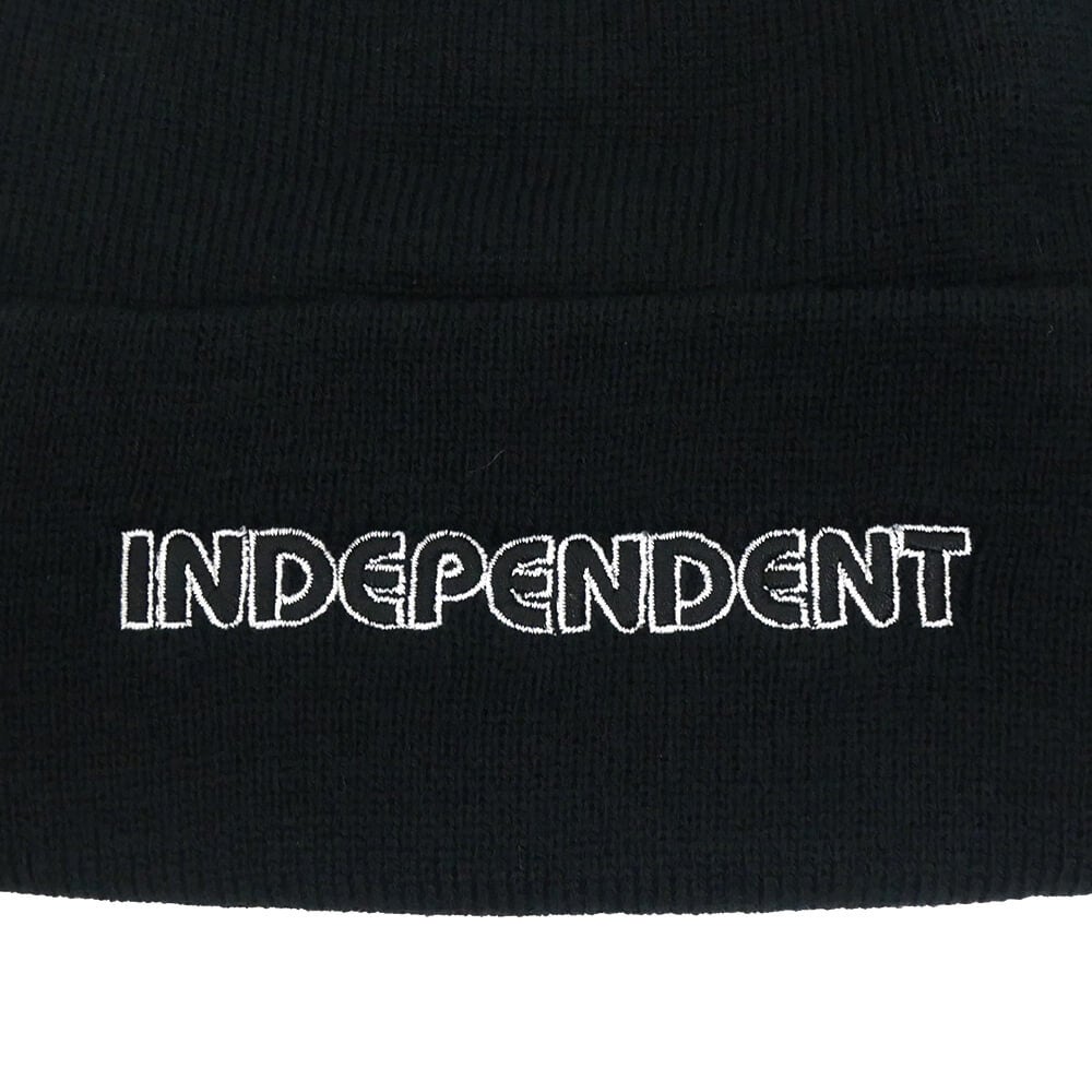  INDEPENDENT KNITCAP インディペンデント ニットキャップ GROUND WORK BEANIE BLACK スケートボード スケボー 2
