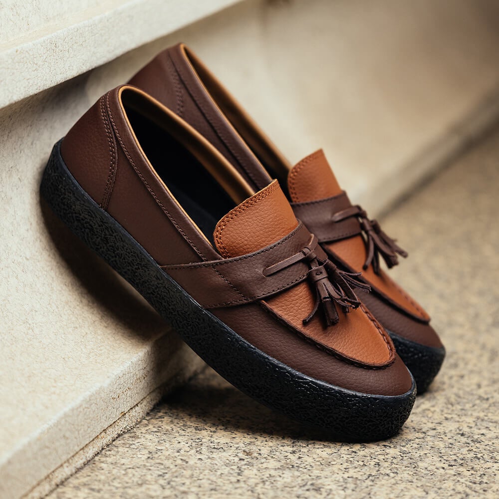 LAST RESORT AB SHOES ラストリゾートエービー シューズ スニーカー VM005 LOAFER LEATHER BROWN STONE/SEQUOIA/BLACK スケートボード スケボー 9