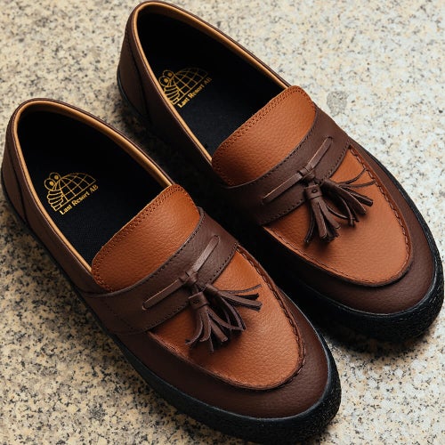 LAST RESORT AB SHOES ラストリゾートエービー シューズ スニーカー VM005 LOAFER LEATHER BROWN STONE/SEQUOIA/BLACK スケートボード スケボー 10