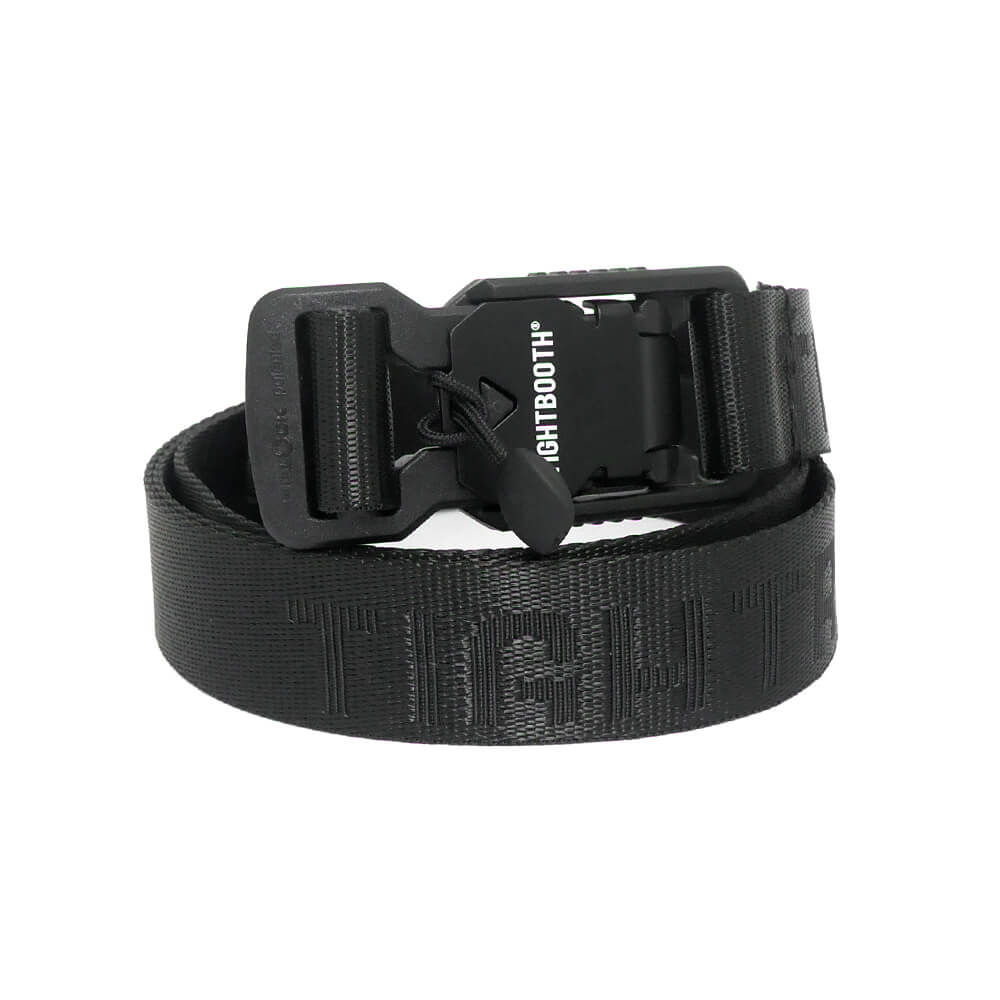 TIGHTBOOTH（TBPR）BELT タイトブース ベルト JACQUARD LOGO BELT BLACK スケートボード スケボー　1