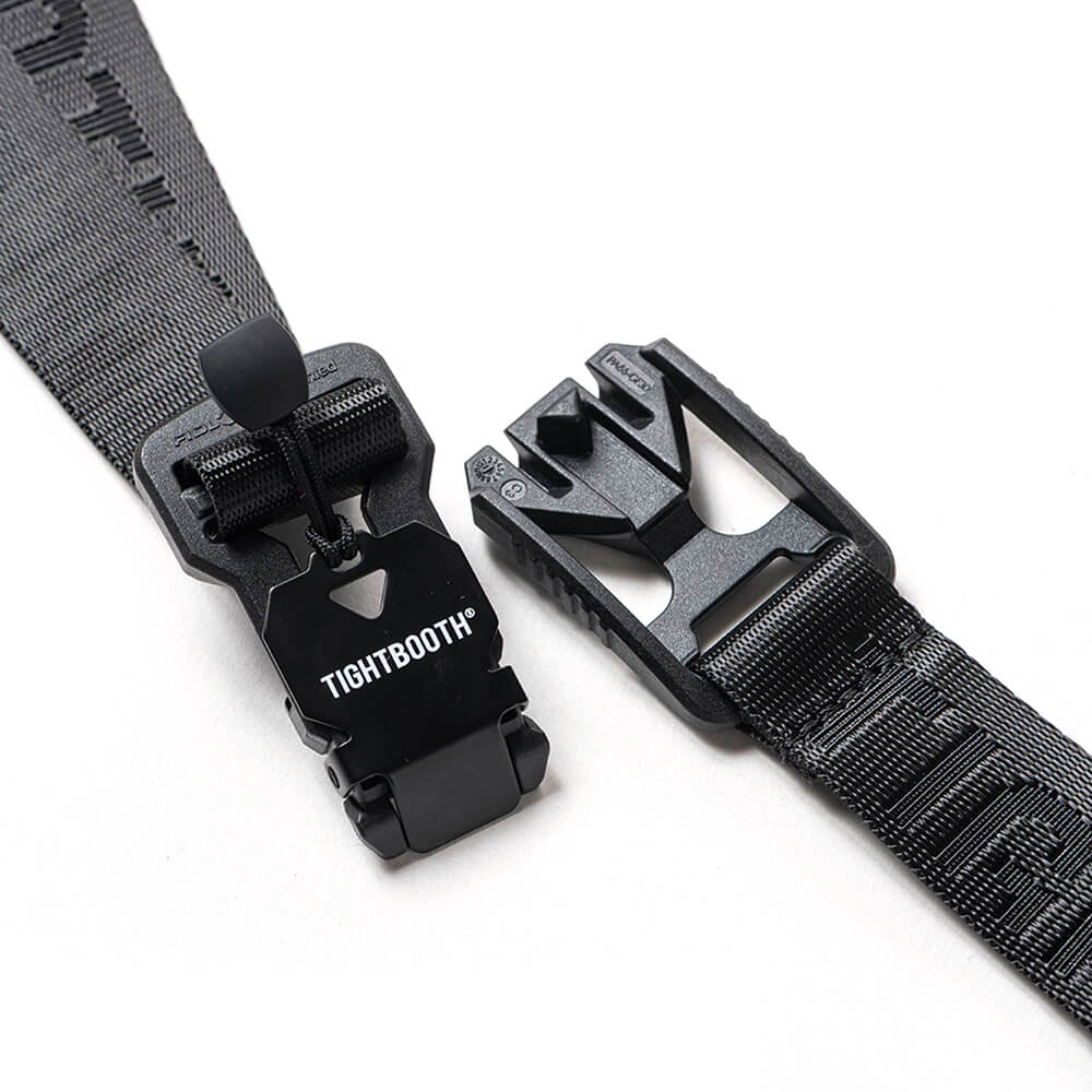 TIGHTBOOTH（TBPR）BELT タイトブース ベルト JACQUARD LOGO BELT BLACK スケートボード スケボー　3