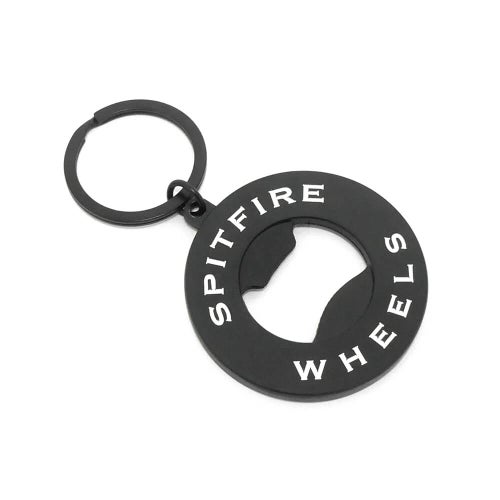 SPITFIRE KEYHOLDER スピットファイヤー キーホルダー CLASSIC SWIRL BOTTLE OPENER KEYCHAIN BLACK/WHITE スケートボード スケボー 2