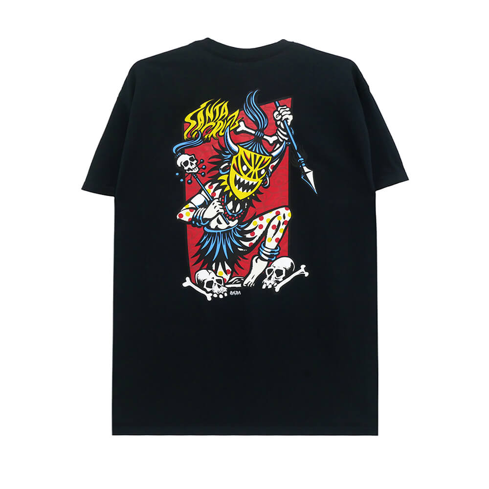 SANTA CRUZ T-SHIRT サンタクルーズ Tシャツ SALBA VOODOO FRAME BLACK スケートボード スケボー 