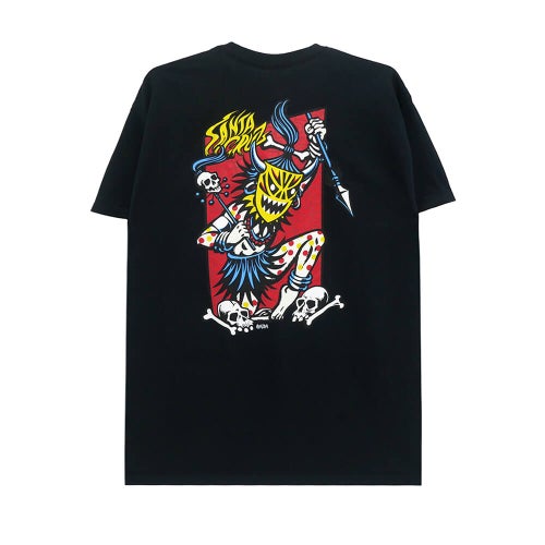 SANTA CRUZ T-SHIRT サンタクルーズ Tシャツ SALBA VOODOO FRAME BLACK スケートボード スケボー 