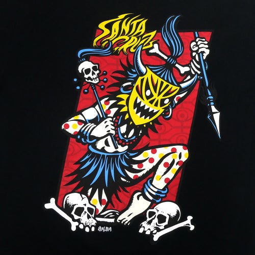 SANTA CRUZ T-SHIRT サンタクルーズ Tシャツ SALBA VOODOO FRAME BLACK スケートボード スケボー 3