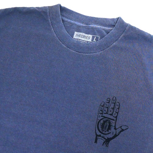 THEORIES T-SHIRT セオリーズ Tシャツ MYSTIC ADVISOR GARMENT DYED WHASHED NAVY スケートボード スケボー 2