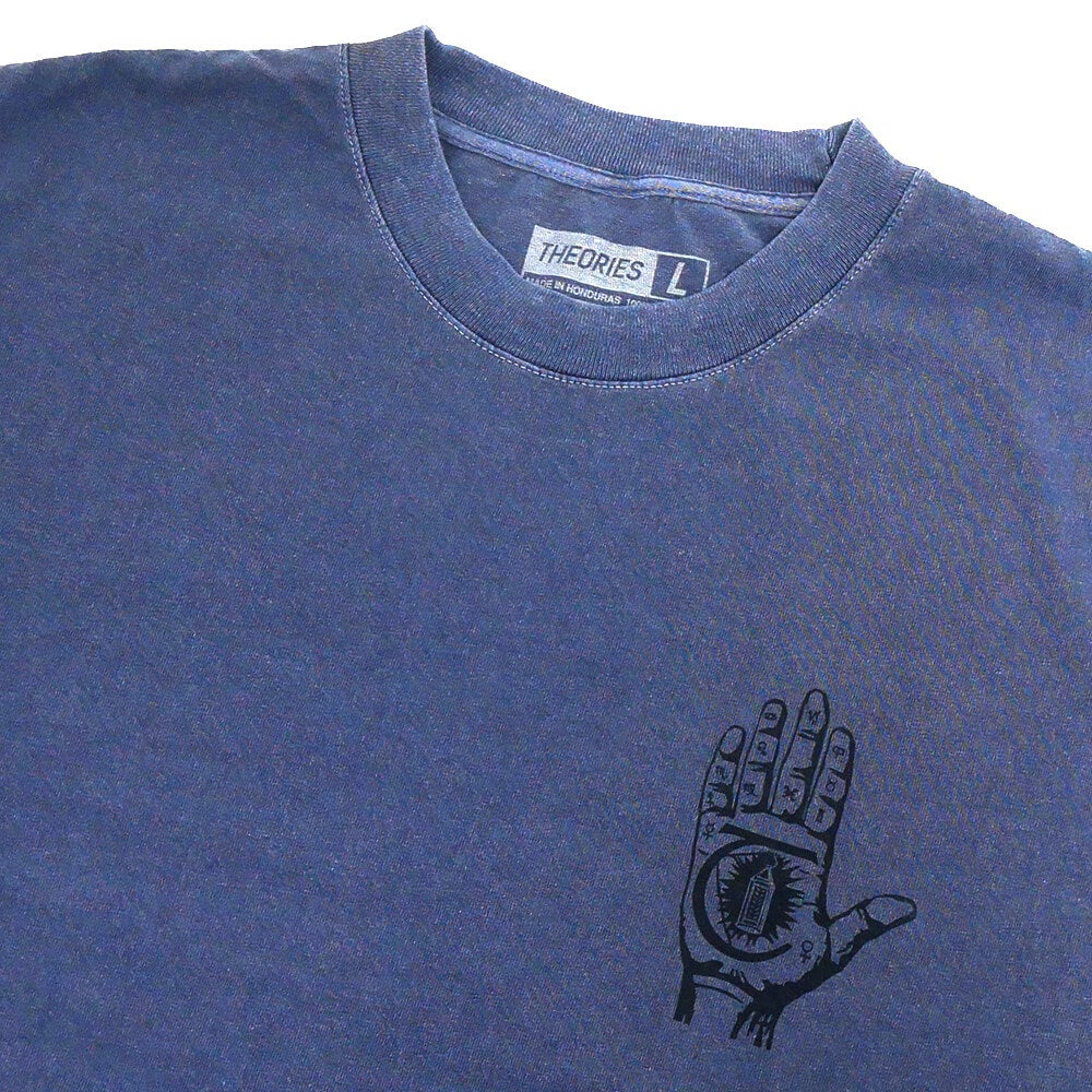 THEORIES T-SHIRT セオリーズ Tシャツ MYSTIC ADVISOR GARMENT DYED WHASHED NAVY スケートボード スケボー 2