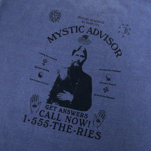 THEORIES T-SHIRT セオリーズ Tシャツ MYSTIC ADVISOR GARMENT DYED WHASHED NAVY スケートボード スケボー 3