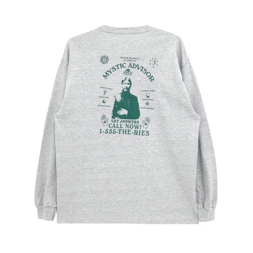 THEORIES LONG SLEEVE セオリーズ ロングスリーブTシャツ MYSTIC ADVISOR ASH スケートボード スケボー 