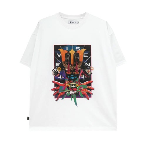 EVISEN T-SHIRT エビセン Tシャツ COMING WHITE スケートボード スケボー 
