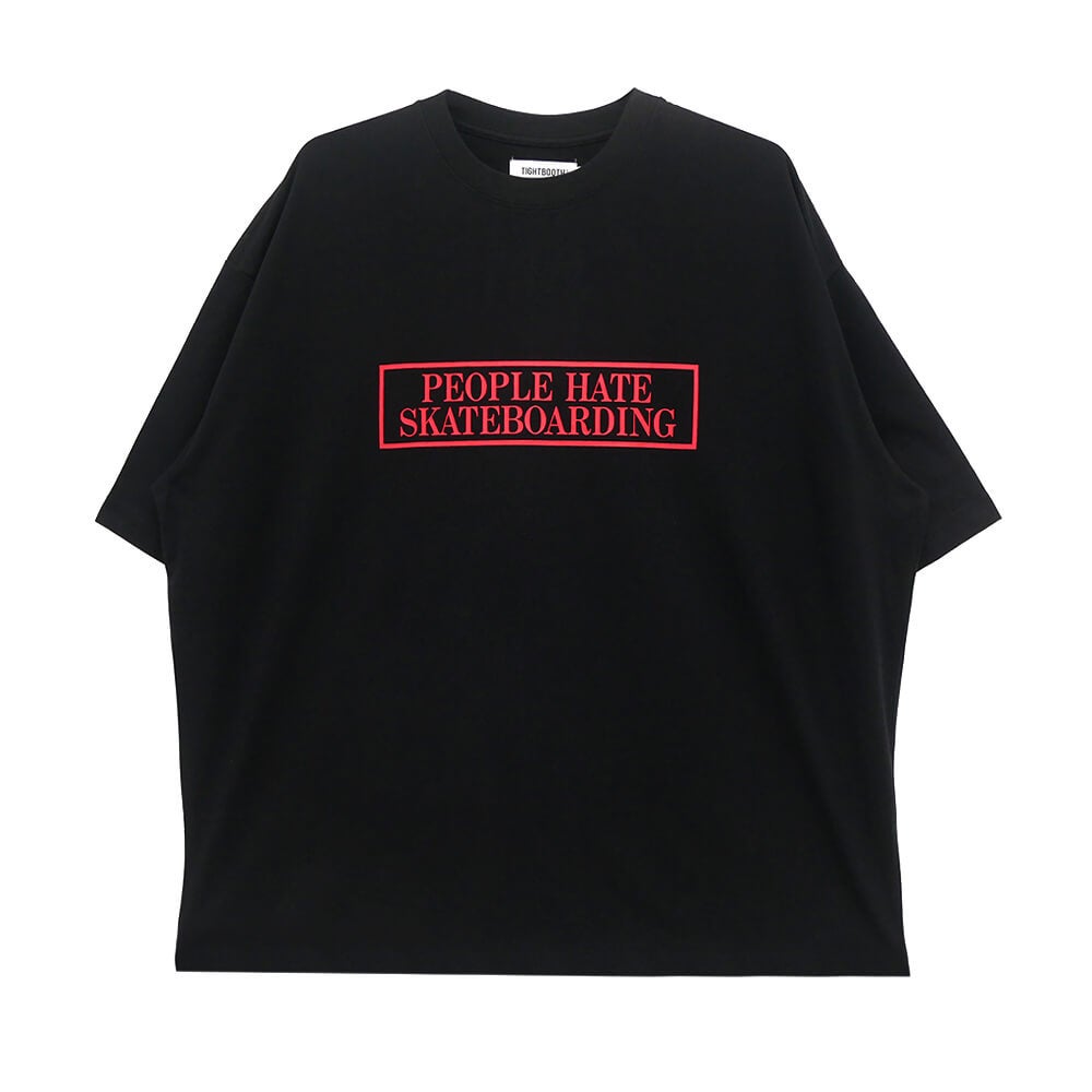 TIGHTBOOTH（TBPR）T-SHIRT タイトブース Tシャツ PEOPLE HATE SKATE BLACK スケートボード スケボー 