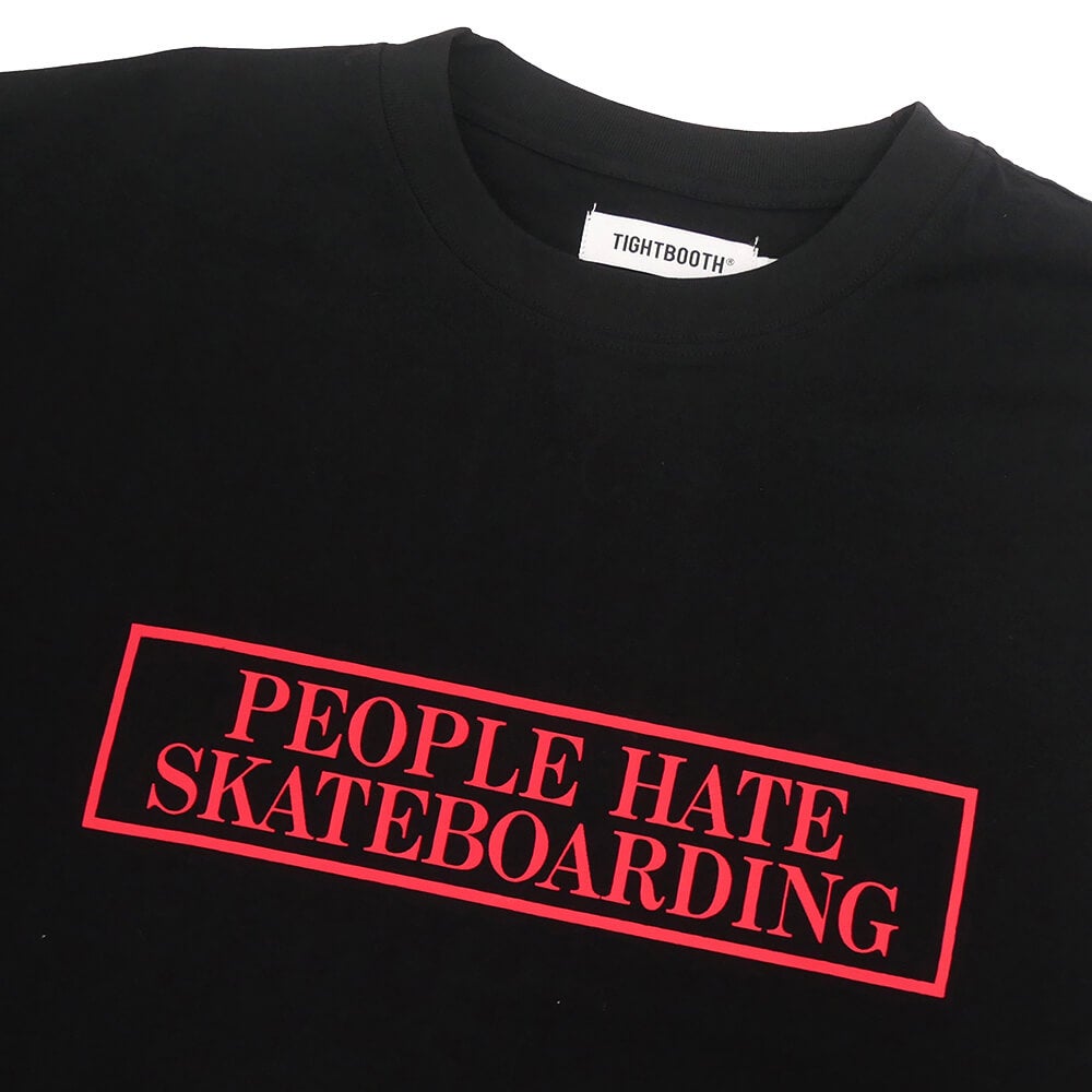 TIGHTBOOTH（TBPR）T-SHIRT タイトブース Tシャツ PEOPLE HATE SKATE BLACK スケートボード スケボー 1
