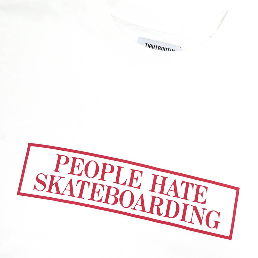 TIGHTBOOTH（TBPR）T-SHIRT タイトブース Tシャツ PEOPLE HATE SKATE WHITE スケートボード スケボー 1
