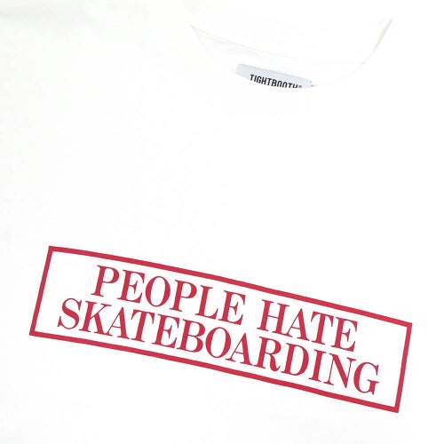 TIGHTBOOTH（TBPR）T-SHIRT タイトブース Tシャツ PEOPLE HATE SKATE WHITE スケートボード スケボー 1