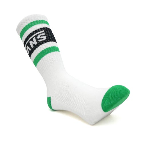  VANS SOCKS バンズ ソックス 靴下 DROP V CREW WHITE/GREEN/BLACK（US企画） スケートボード スケボー 
