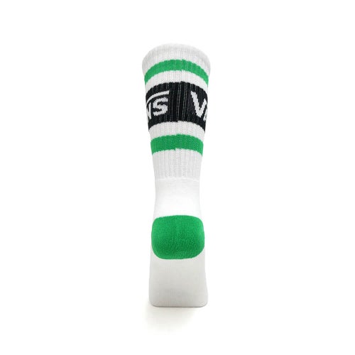  VANS SOCKS バンズ ソックス 靴下 DROP V CREW WHITE/GREEN/BLACK（US企画） スケートボード スケボー 2
