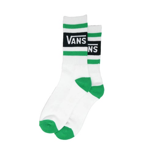  VANS SOCKS バンズ ソックス 靴下 DROP V CREW WHITE/GREEN/BLACK（US企画） スケートボード スケボー 3