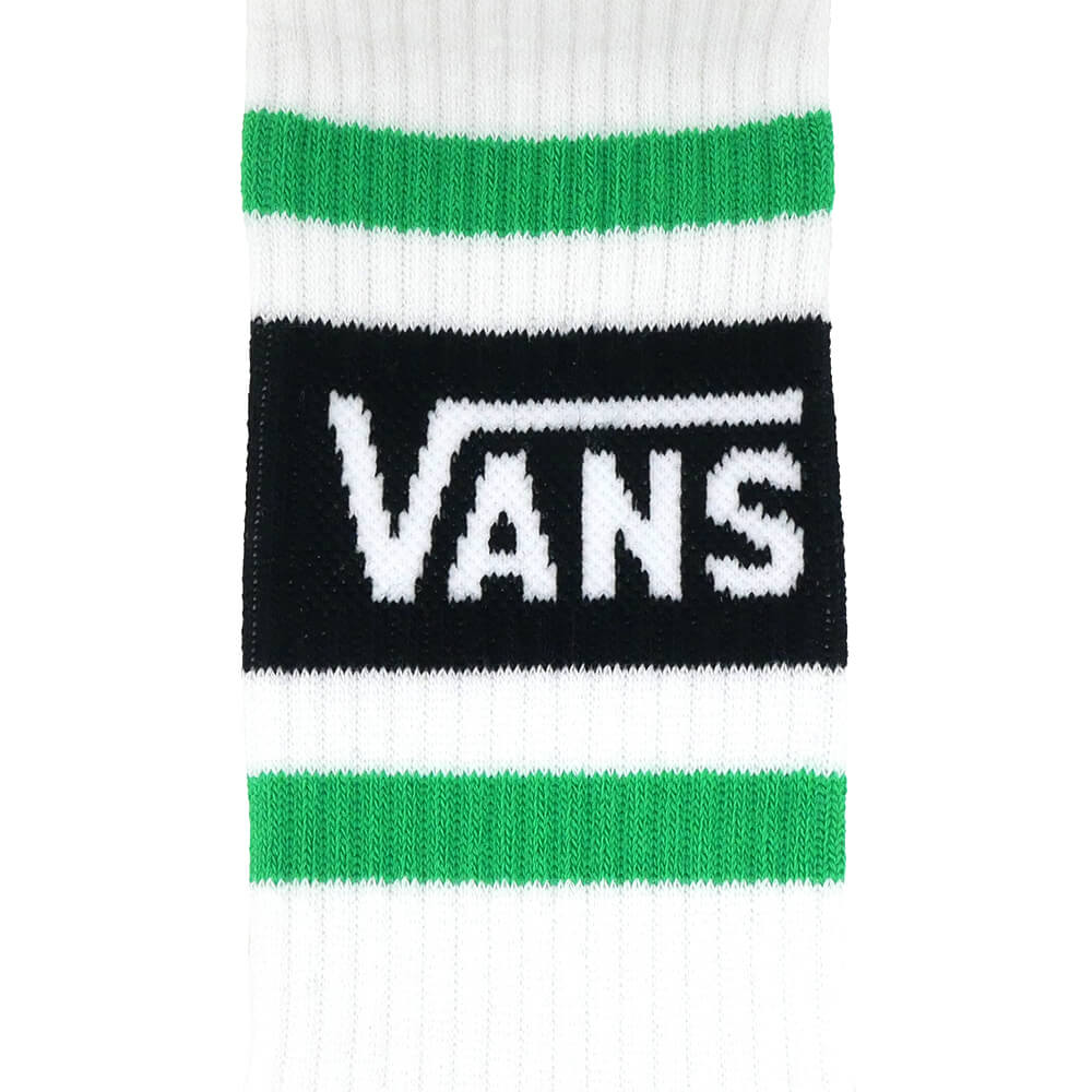  VANS SOCKS バンズ ソックス 靴下 DROP V CREW WHITE/GREEN/BLACK（US企画） スケートボード スケボー 4