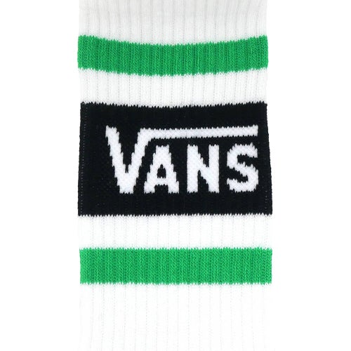  VANS SOCKS バンズ ソックス 靴下 DROP V CREW WHITE/GREEN/BLACK（US企画） スケートボード スケボー 4