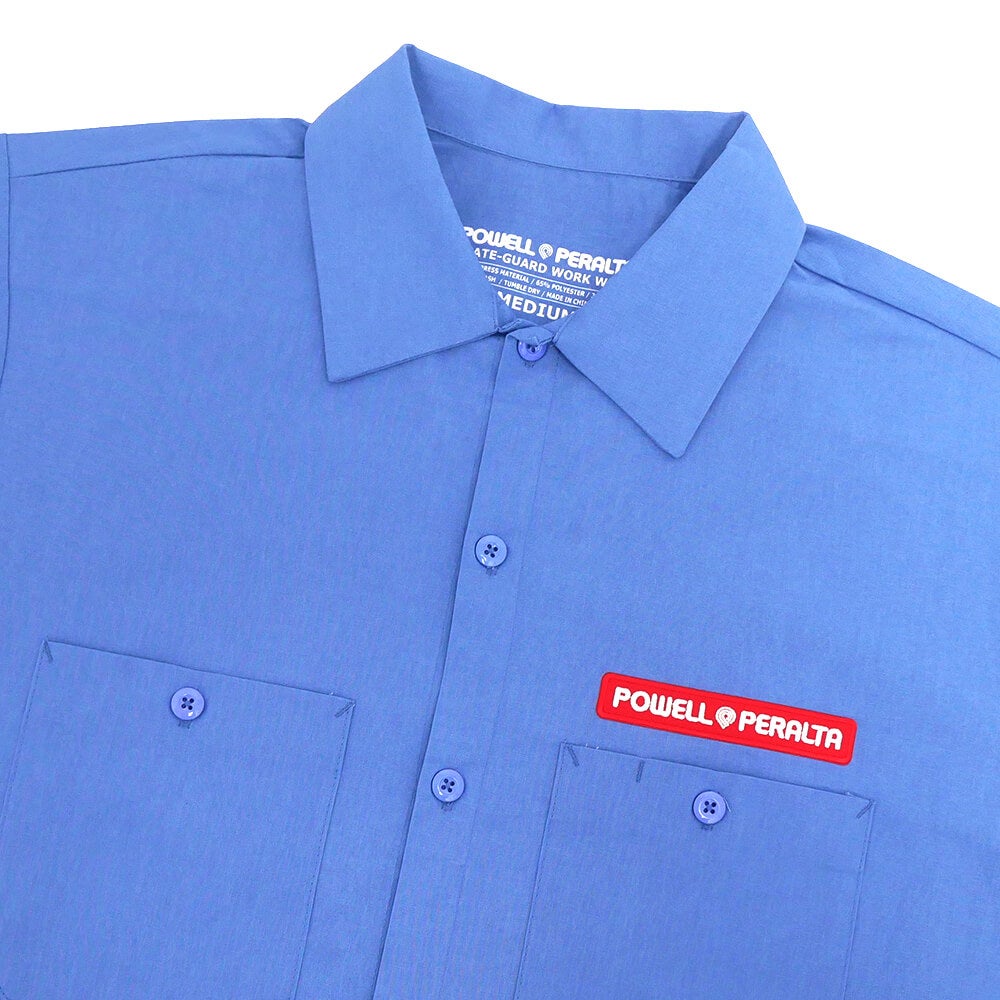 POWELL PERALTA SHORT SLEEVE SHIRTS パウエルペラルタ 半袖シャツ SKATEBOARD SKELETON WORK BLUE スケートボード スケボー 2