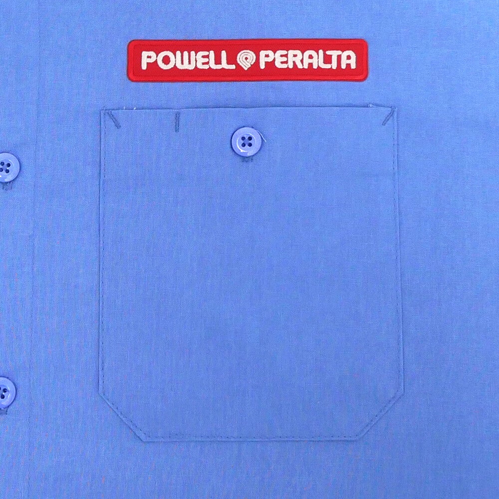 POWELL PERALTA SHORT SLEEVE SHIRTS パウエルペラルタ 半袖シャツ SKATEBOARD SKELETON WORK BLUE スケートボード スケボー 3