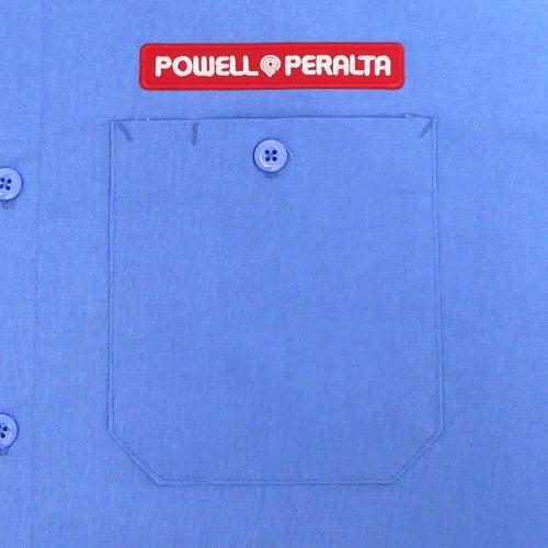 POWELL PERALTA SHORT SLEEVE SHIRTS パウエルペラルタ 半袖シャツ SKATEBOARD SKELETON WORK BLUE スケートボード スケボー 3