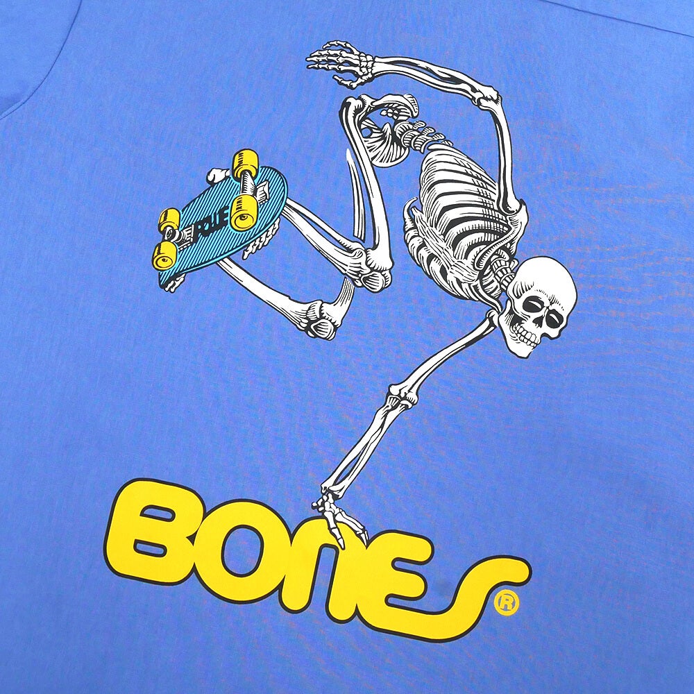 POWELL PERALTA SHORT SLEEVE SHIRTS パウエルペラルタ 半袖シャツ SKATEBOARD SKELETON WORK BLUE スケートボード スケボー 5