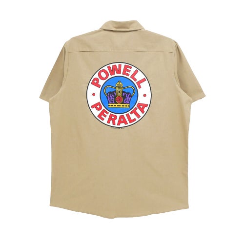 POWELL PERALTA SHORT SLEEVE SHIRTS パウエルペラルタ 半袖シャツ SUPREME WORK KHAKI スケートボード スケボー 