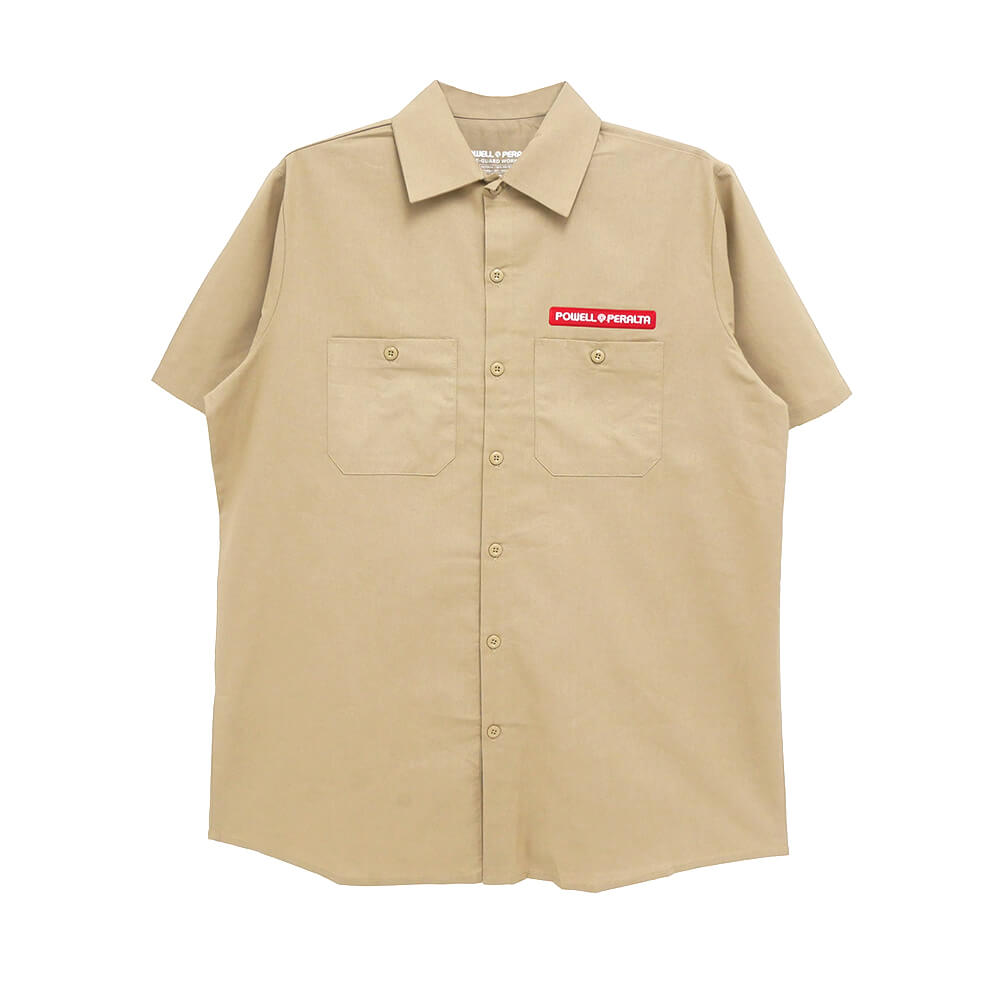 POWELL PERALTA SHORT SLEEVE SHIRTS パウエルペラルタ 半袖シャツ SUPREME WORK KHAKI スケートボード スケボー 1