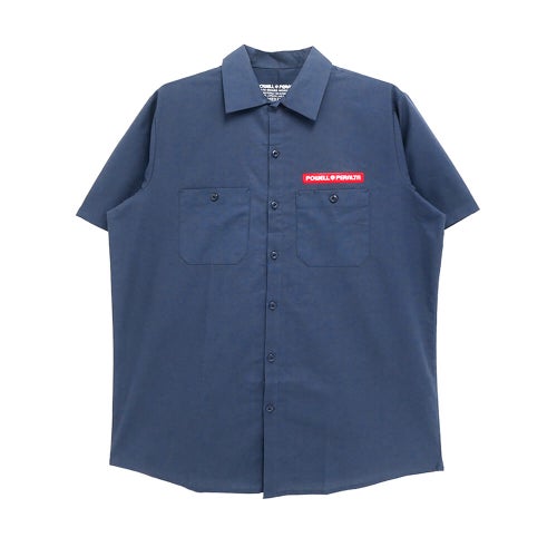 POWELL PERALTA SHORT SLEEVE SHIRTS パウエルペラルタ 半袖シャツ WINGED RIPPER WORK NAVY スケートボード スケボー 1